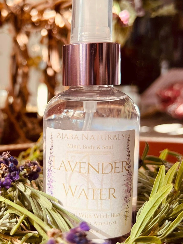 All Natural Lavender Water Spray with Witch Hazel Spray/ Toner AJABA NATURALS® 