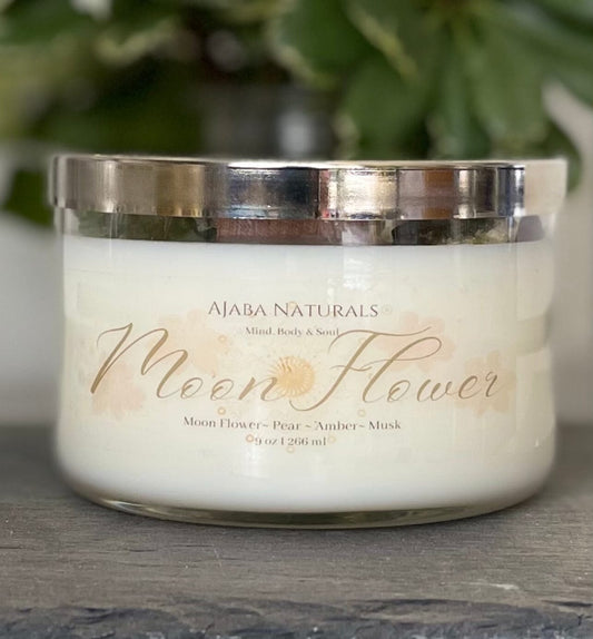Moon Flower All Natural Soy Wax Candle Candles AJABA NATURALS® 