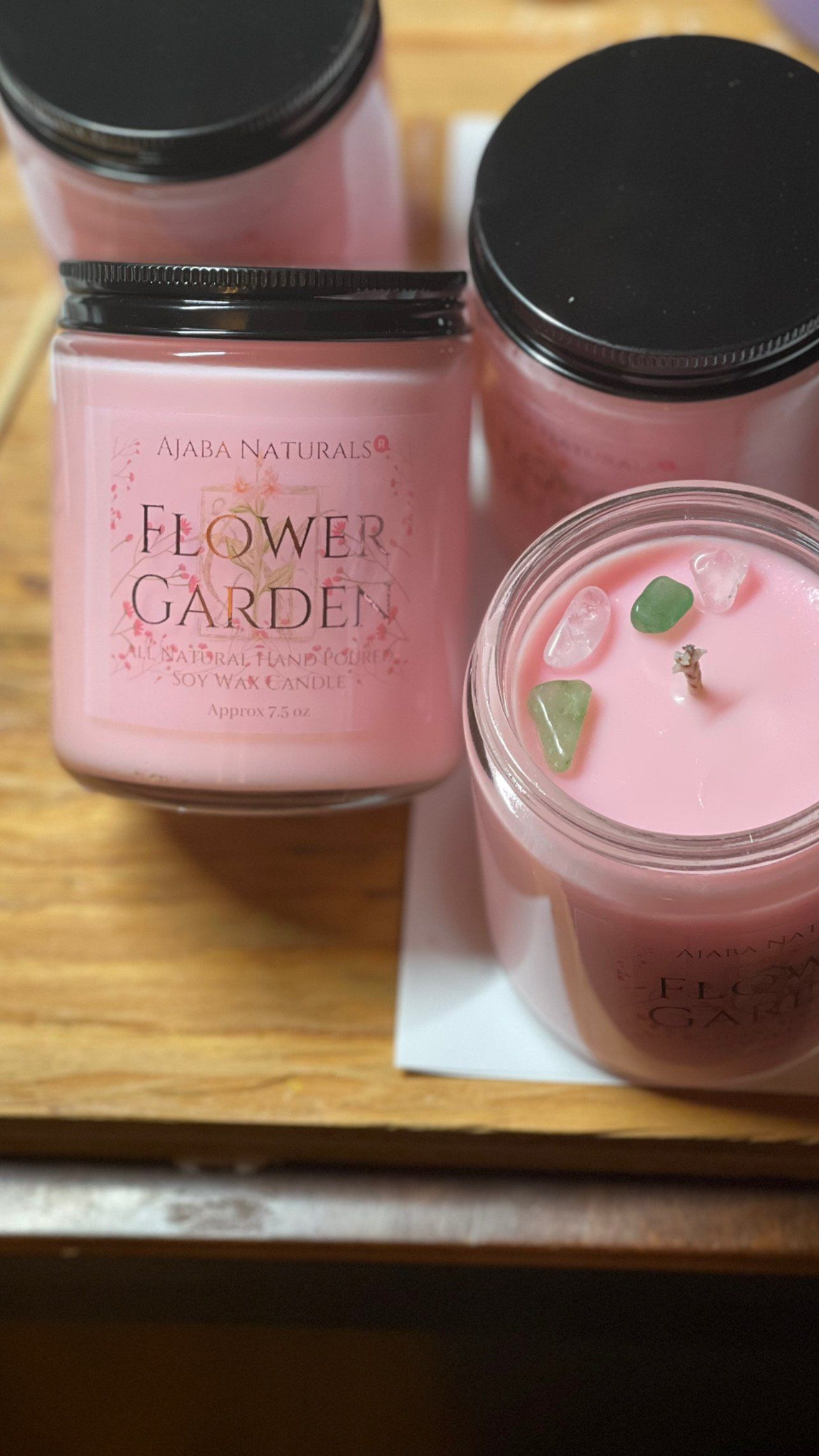 Flower Garden All Natural Soy Wax Candle AJABA NATURALS® 