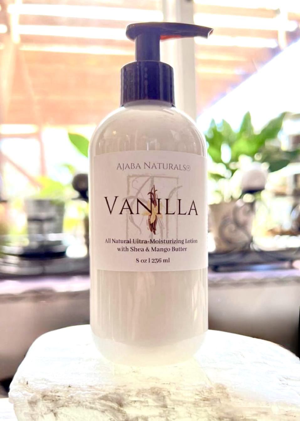 Vanilla All Natural Ultra Moisturizing Lotion Moisturizer AJABA NATURALS® 
