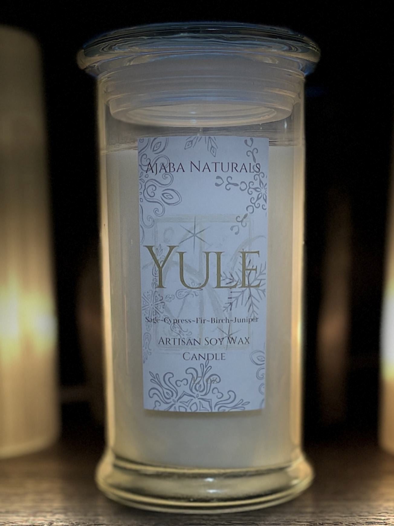 Yule Handcrafted Soy Wax Candle Candle AJABA NATURALS™ 